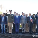 Autoridades en la Plaza "Héroes de Malvinas"