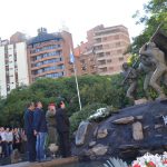 Veteranos en la Plaza "Héroes de Malvinas"