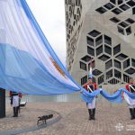 Izamiento de la Bandera en el Centro Cívico