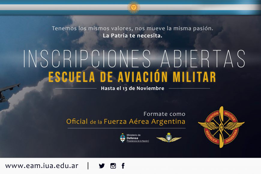 La Patria te necesita, formate como Oficial de la Fuerza Aérea Argentina