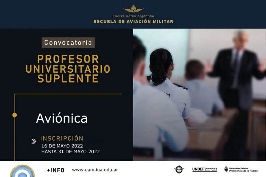 Convocatoria de Profesor/a Nivel Universitario Carácter Suplente Para EAM || Aviónica