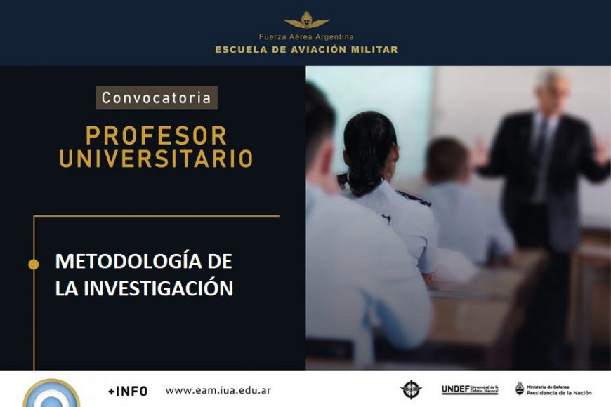 Convocatoria de Profesor/a Nivel Universitario Para EAM || «METODOLOGÍA DE LA INVESTIGACIÓN»