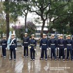 Cadetes en Izamiento Pabellón Nacional - Plaza San Martín