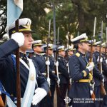 Abanderados en Izamiento Pabellón Nacional - Plaza San Martín