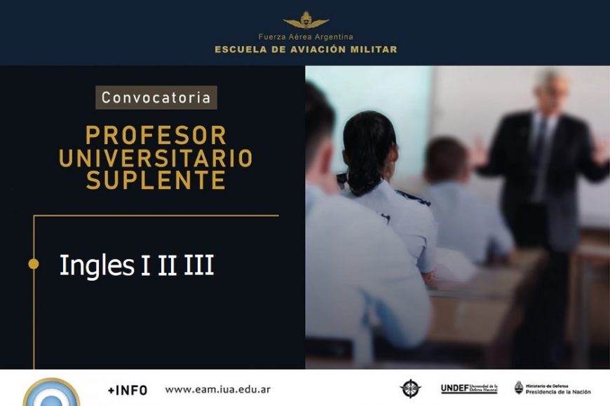 Convocatoria de Concurso: Profesor/a de Nivel Universitario – INGLÉS I, II y III.